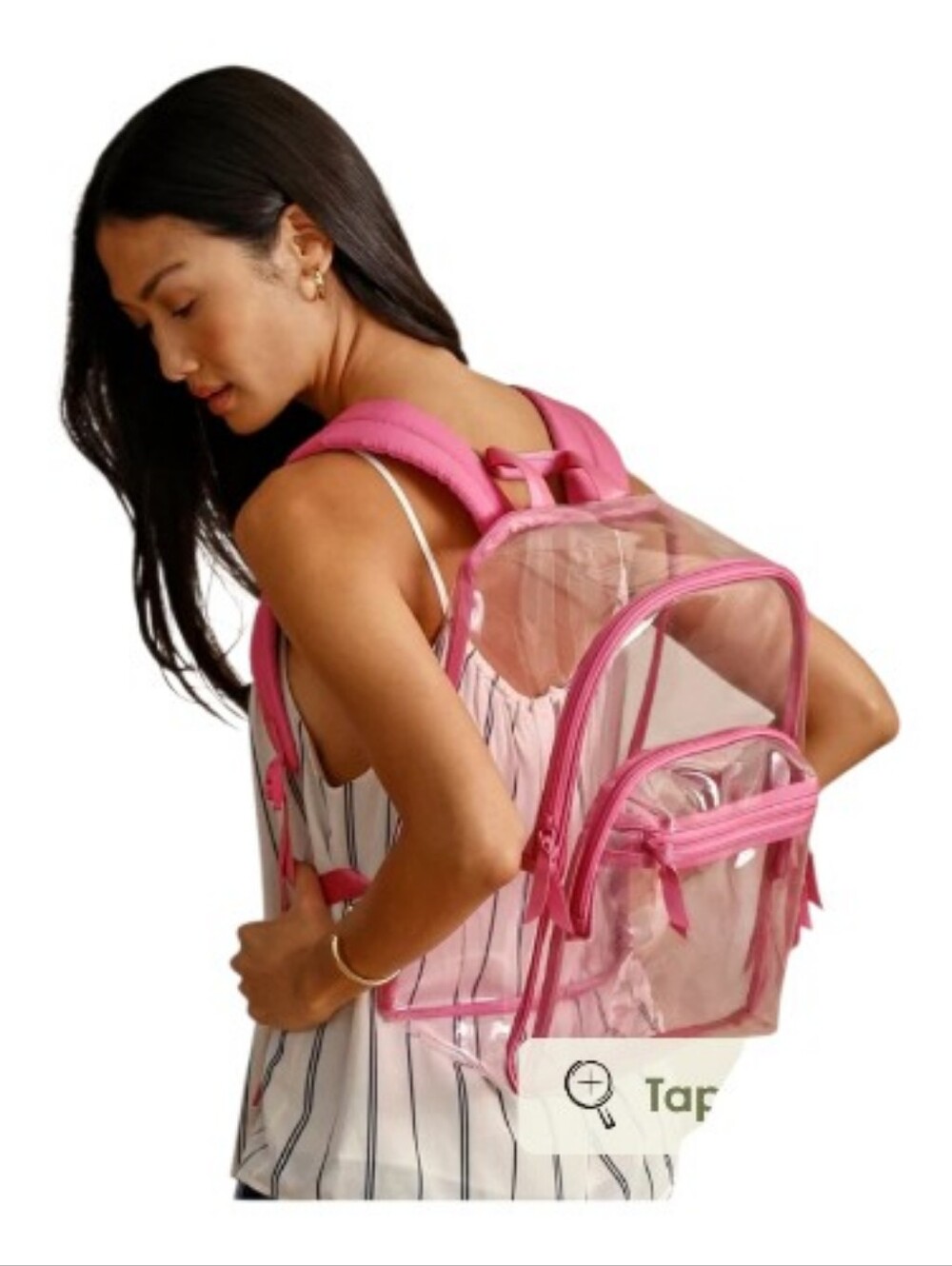 Vera Bradley Clear Backpack Ibis Rose